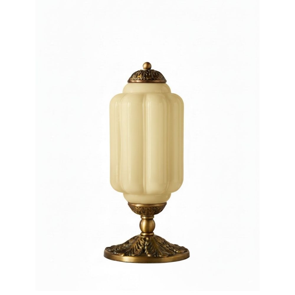 Eloise Table Lamp - Antique Milk Glass Vintage Design