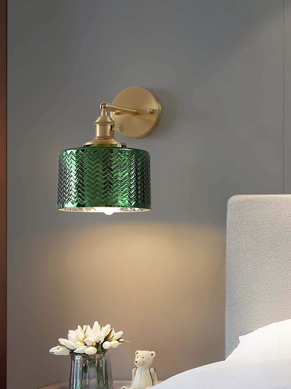 Green Glass Wall Lamp