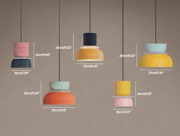 MACRI Color Block Nordic Pendant Light