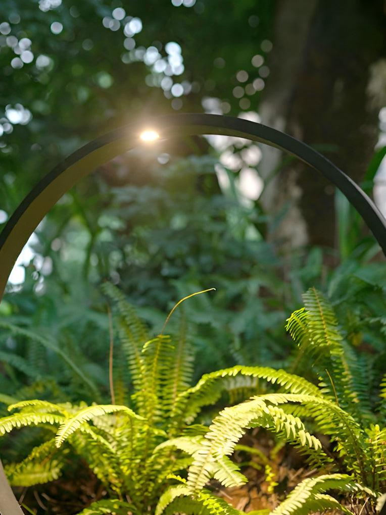 Minimalist Circle Design Waterproof LED Black Modern Pathway Lights