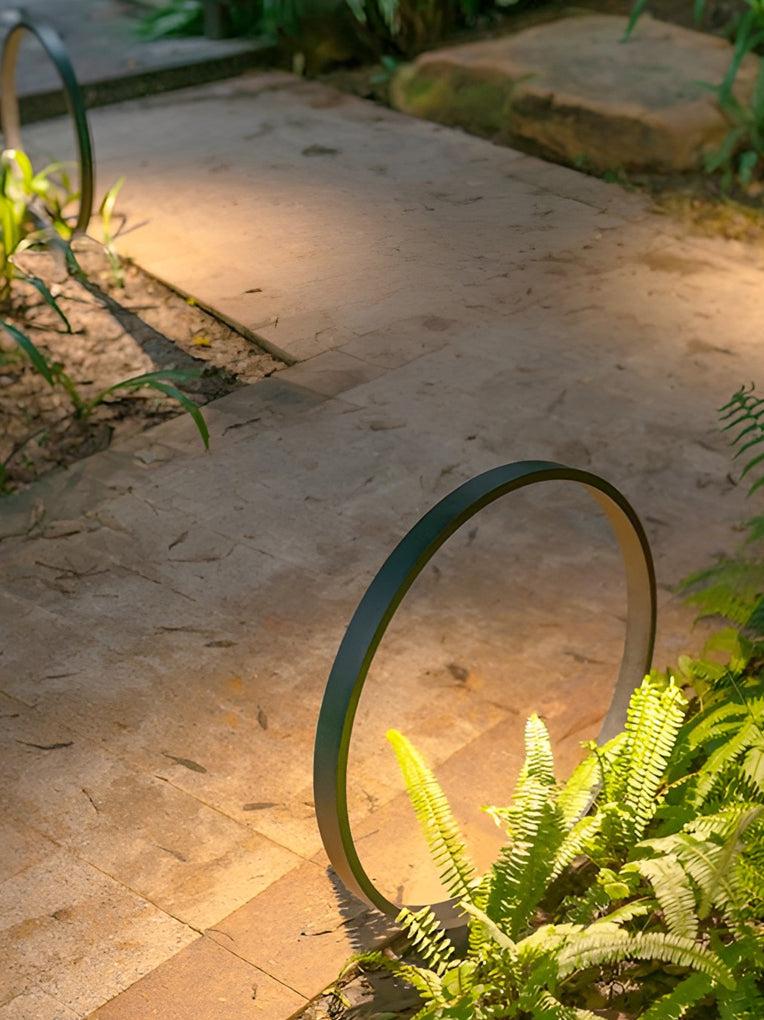 Minimalist Circle Design Waterproof LED Black Modern Pathway Lights