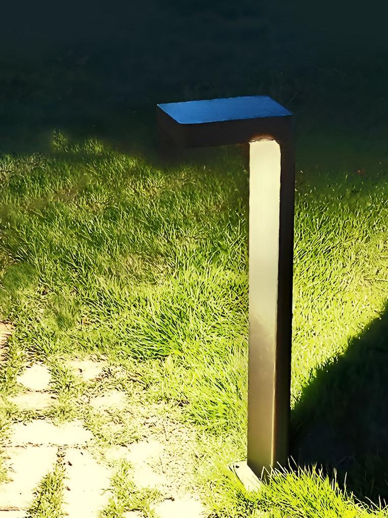 Minimalist Waterproof LED Black Modern Outdoor Solar Path Lights Lawn ...