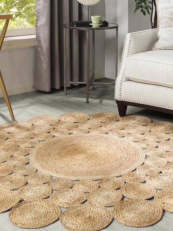Round Rug Or Rectangle Rug Rustic Round Rectangular Leaf Hemp Rugs