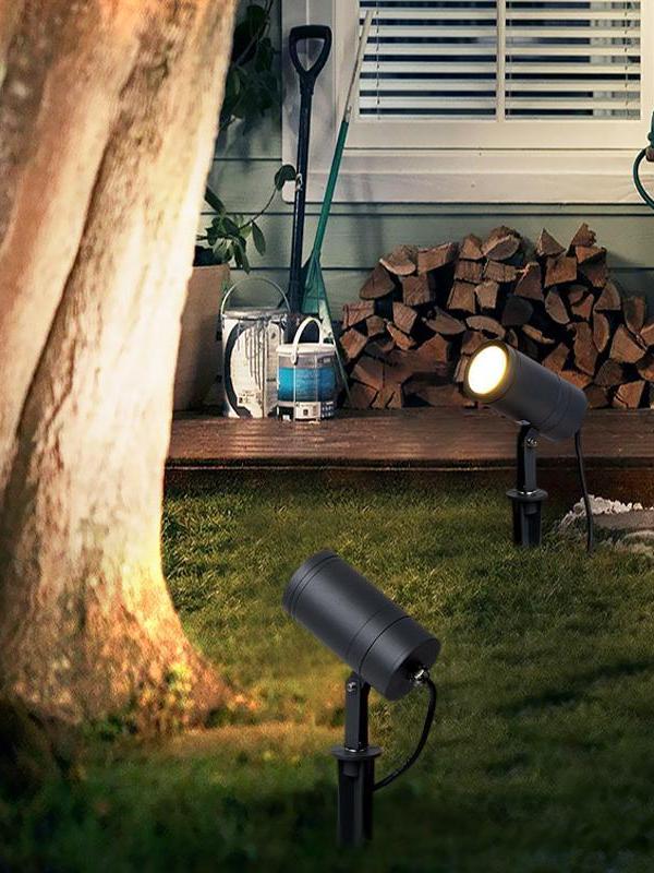 Adjustable Round Aluminum LED Waterproof Black Modern Tree Spotlights