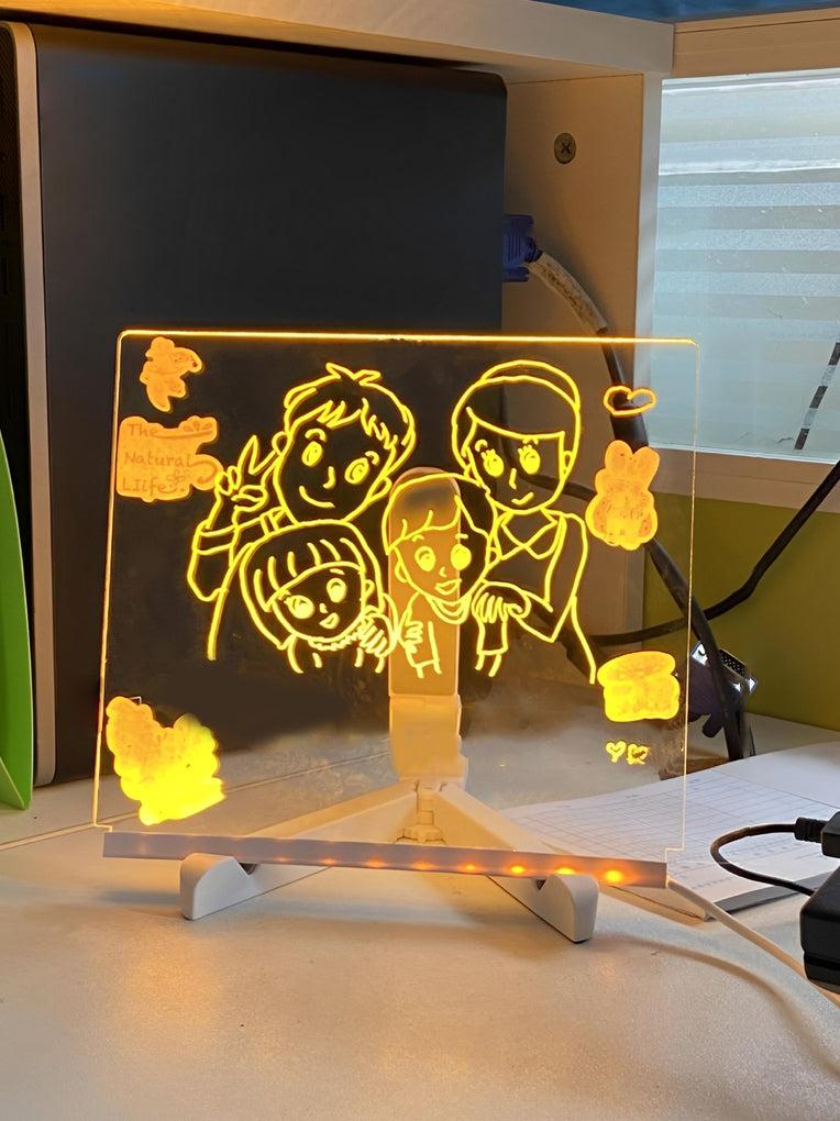 Acrylic DIY Led Handwriting Note Board With Pen Luminous Message ...