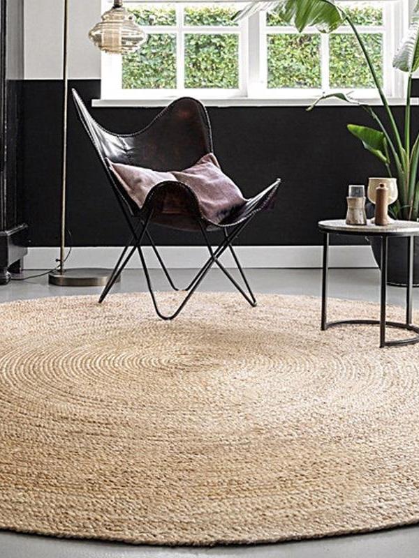Rustic Jute Rug Round Oval Rectangular